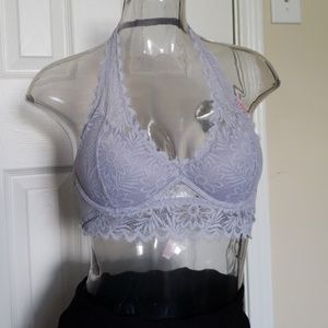 Lace halter bralette